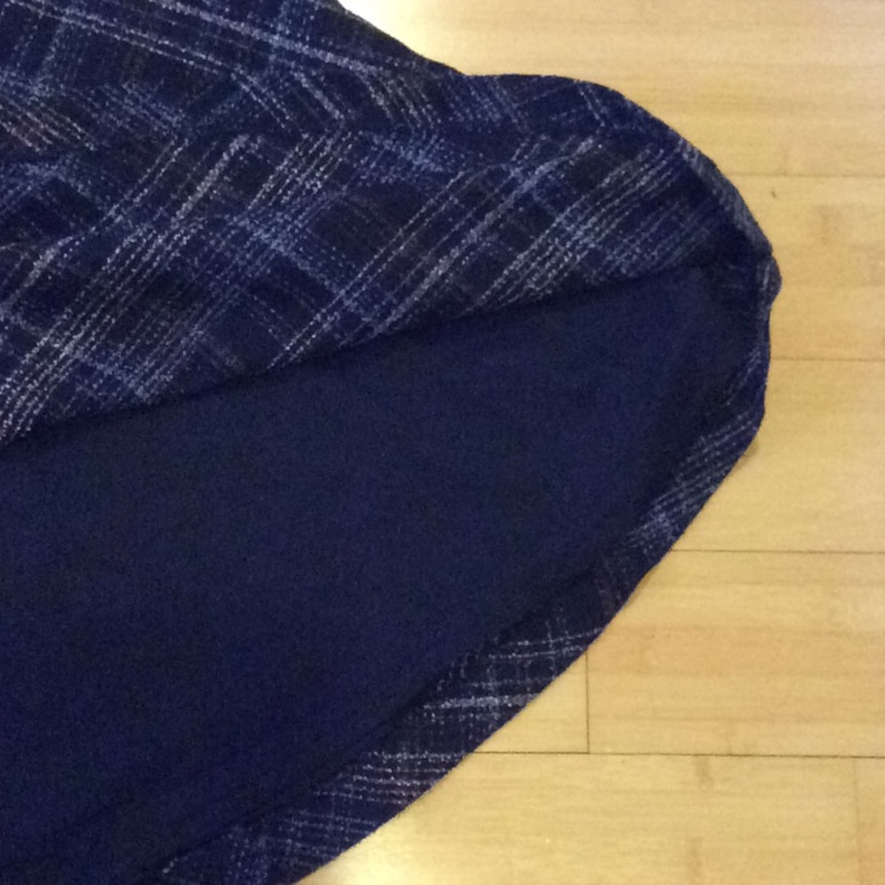 Textured boucle navy plaid dress, with pockets - Picture 6 of 8